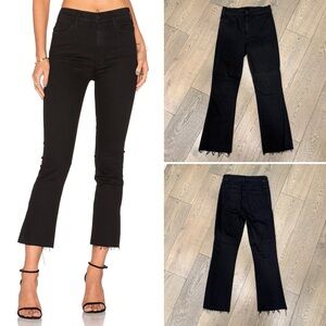 MOTHER | The Hustler High Rise Frayed Flare Ankle Jeans in Not Guilty | Size 28